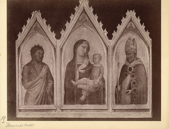 Brogi — Daddi Bernardo - sec. XIV - Madonna con Bambino; San Giovanni Battista; Sant'Egidio — insieme